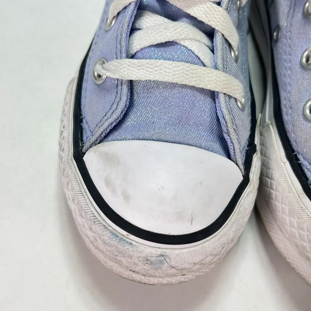 Converse Chuck Taylor All Star Shiny Tile Blue High Top Sneakers A03619F Kids 13